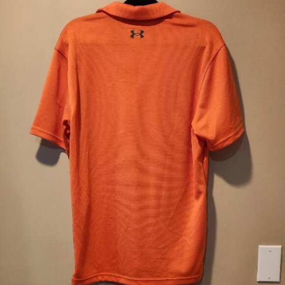 Men's Under Armour UA Tech Polo Orange Shirt - Picture 2 of 3
